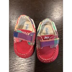 Ralph Lauren Plaid Pink Baby Loafers - Size 2